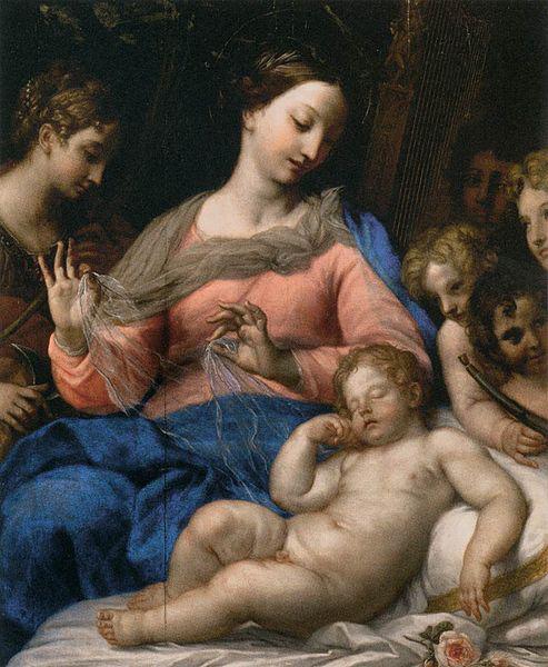 Carlo Maratta The Sleep of the Infant Jesus, with Musician Angels Sweden oil painting art
